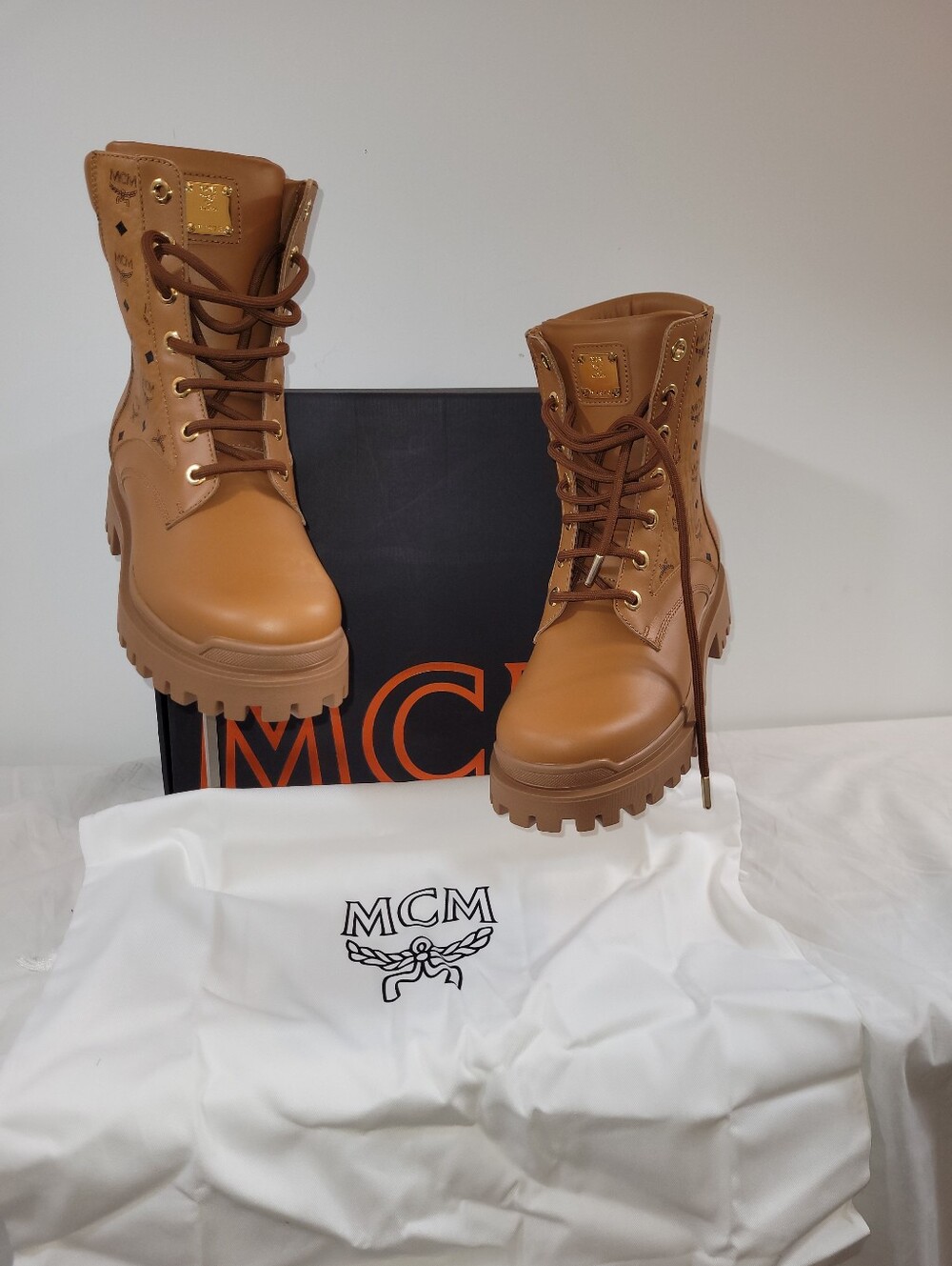 Authentic MCM Men's Leather Luxury Boots Size 11 Original $770